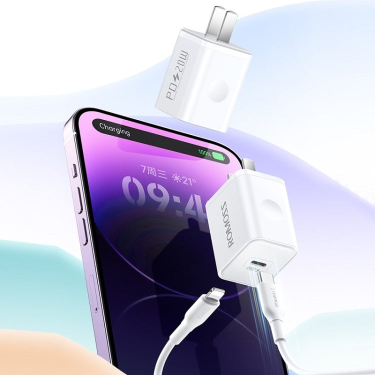 ROMOSS PD20W Fast Charger For Apple/Huawei And Xiaomi, CN Plug, Single-port