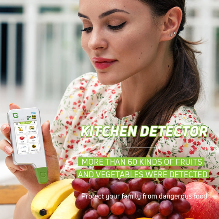 Greentest ECO6 Vegetable, Fruit, Meat Food Nitrate Water Quality Nuclear Radiation Environmental Detector, EU Plug, ECO6 White, ECO6 Black