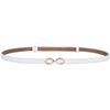 Women Thin Waistband Retro Versatile Clothing Accessories Slim Waist Belt(White)