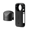 For Insta360 X3 AMagisn Body Silicone Protective Cover, Body+Lens Case (Black), Body Case (black), Lens Case (Black)