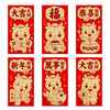 6pcs /Pack Dragon New Year Red Packets Cartoon Dragon Zoshili New Year Red Envelopes, 936L