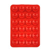 Mobile Phone Silicone 24 Square Shaped Suction Cup Mobile Phone Back Stickers(Red)