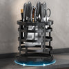 Home Thicken Knife Organizer Chopstick Cylinder Kitchen Drainage Countertop Shelf, Specification: Rotary (Black)