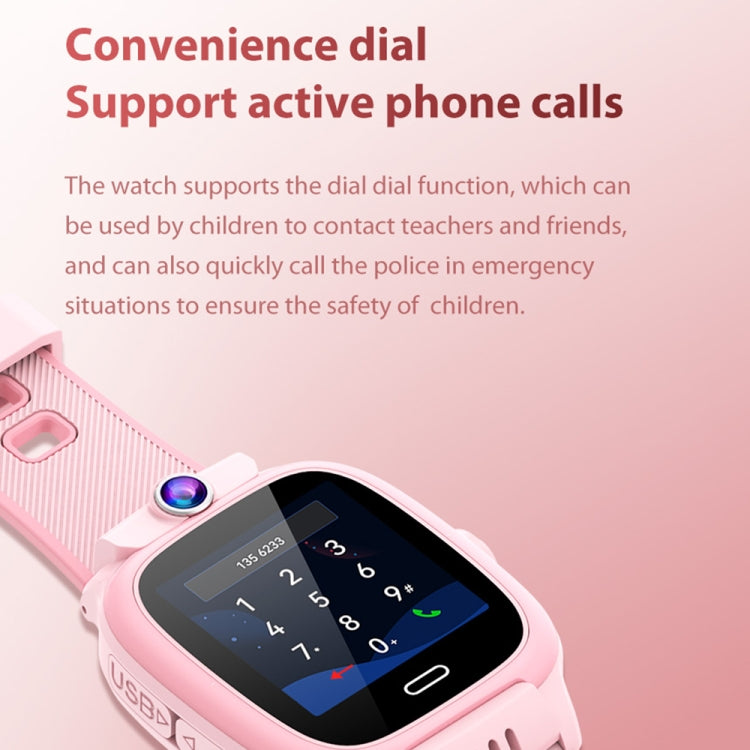 Y36 1.44-inch 4G Video Call Waterproof Smart Children Phone Watch with SOS Function(Pink)