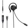 SOYTO SY227 Single-side Operator Ear Hook Headset Corded Computer Headset, Separation USB Wire Control