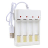 Fast USB 4 Slot Battery Charger AA/AAA Rechargeable Battery Universal Four Slot Charging Box, With Cable