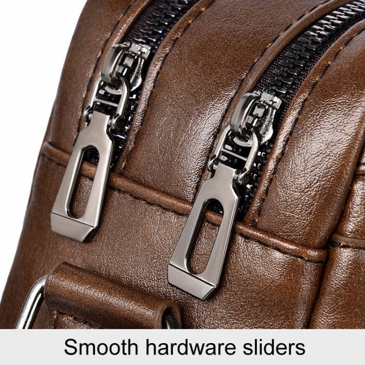 WEIXIER D523 Men Large Capacity Crossbody Single Shoulder Bag Casual PU Messenger Handbag
