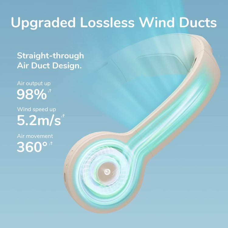 JisuLife FA31 USB Rechargeable Hanging Neck Mini Fan Bladeless Cooling Outdoor High Wind Power Electric Fan