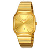 SKMEI 9361 Steel Strap Textured Dial Watch Business Casual Square Quartz Watch, Gold Case Gold Dial, Gold Case Gray Dial, Silver Gold Case Silver Dial, Silver Gold Case Blue Dial, Silver Gold Case Black Dial, Silver Case Silver Dial, Silver Case Gray D...