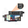 Voice-Controlled CarPlay With Split-Screen Dual-Camera Dashcam, Front Camera + Interior View, With Rear View Camera
