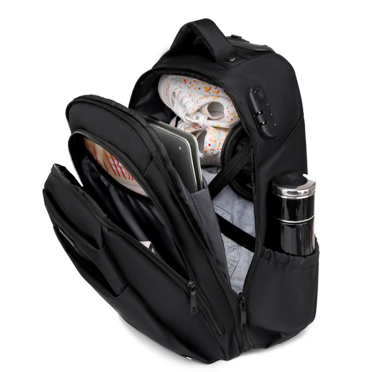 FUGUILAI Wheeled Backpack with Hideable Wheels & Straps, TSA Lock & 2-Stage Telescopic Handle Trolley Backpack for Business Travel