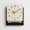 wozoom Minimalist Home Wall Clock Background Wall Decorative Clock, Cream White Standard, Cream White Swing, Pearl White Swing