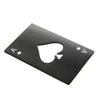 2 PCS Stainless Steel Bottle Beer Opener Poker Playing Card Spades Soda Bottle Cap Opener