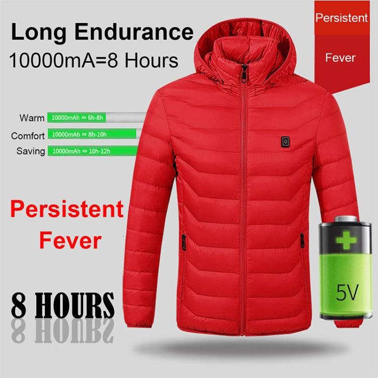 Winter Smart Electric Heating Hooded Jacket, XXXL, XXXXL, M, L, XL