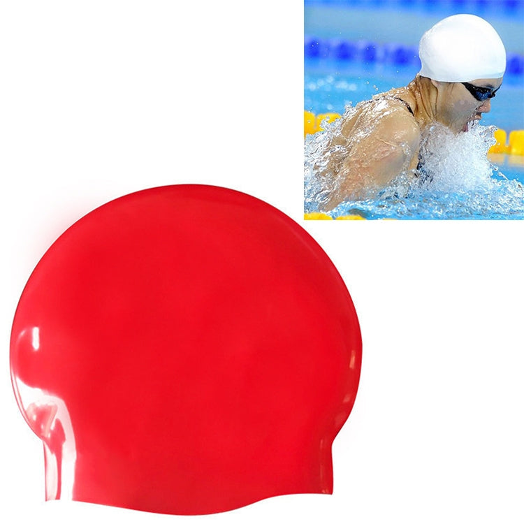 Glossy Seamless Pure Silicone High Elasticity Professional Swimming Cap, Glossy Seamless (Blue), Glossy Seamless (White), Glossy Seamless (Red), Glossy Seamless (Purple), Glossy Seamless (Yellow)
