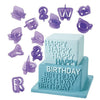 40pcs / Set Alphanumeric Plastic Cookie Molds Symbol Fondant Cake Decorative Printing Molds, Alphanumeric Shape