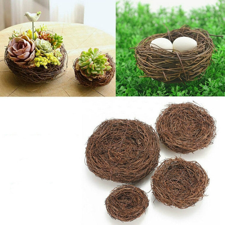 Rattan Nest Bird Bird Crafts Chicken Nest DIY Handmade Bird Nest Scene Props, 12cm, 15cm