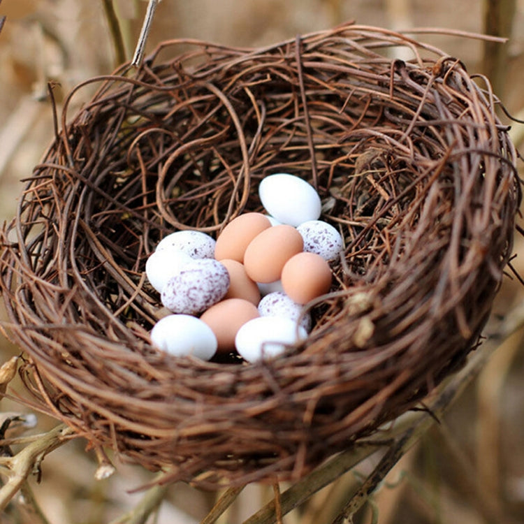 Rattan Nest Bird Bird Crafts Chicken Nest DIY Handmade Bird Nest Scene Props, 12cm, 15cm