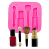2 PCS Lipstick Eyebrow Pencil Makeup Tool Shape Silicone Fondant Cake Mold Chocolate Mold Clay Mold, Eyebrow Pencil  Shape