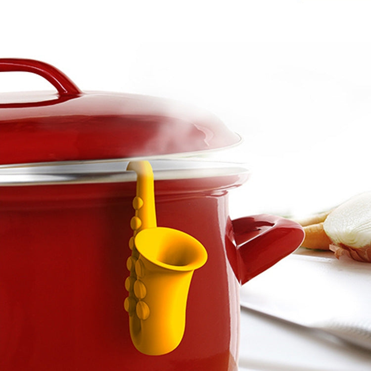 Horn Saxophone Silicone Pot Cover Raises Anti-overflow Device, Random Color Delivery, Horn
