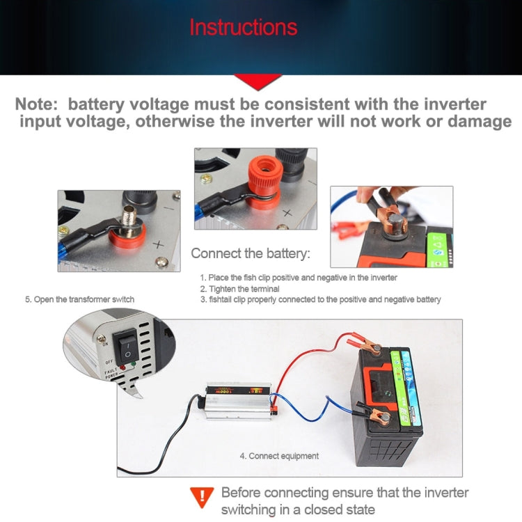 SUVPR DY-LG1000S 1000W DC 24V to AC 220V 50Hz Pure Sine Wave Car Power Inverter with Universal Power Socket, 1000W DC 12V, 1000W DC 24V