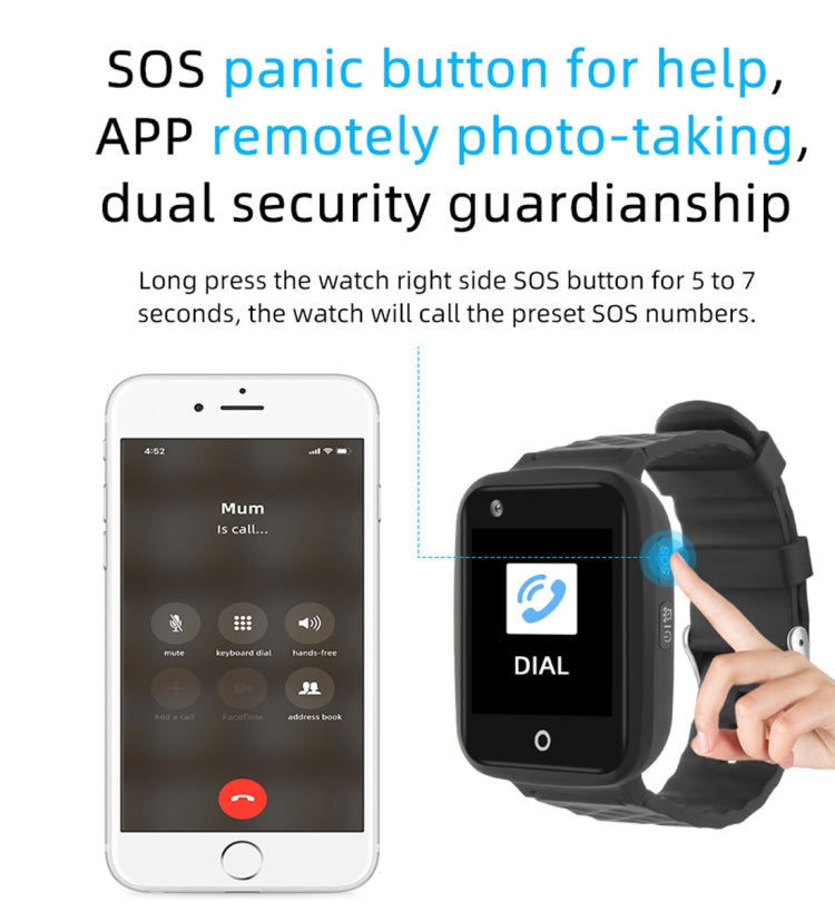 REACHFAR RF-V46-A GPS Smart Tracker WatchBand, Support SOS / Camera / Health Management / 4G LTE / Blood Pressure / Heart Rate, For Asia / Europe / Africa / Australia, RF-V46-A