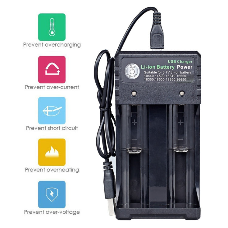 Dual Slot USB Charging Seat 3.7V Lithium Battery Charger