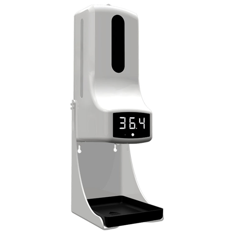 K9 Pro Handsfree Non-contact Body Light-sensitive Distance Sensor Thermometer + 1000ml Automatic Non-contact Liquid Soap Dispenser with Base Mount, K9 Pro