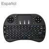 Support Language: Spanish i8 Air Mouse Wireless Keyboard with Touchpad for Android TV Box & Smart TV & PC Tablet & Xbox360 & PS3 & HTPC/IPTV, Spanish