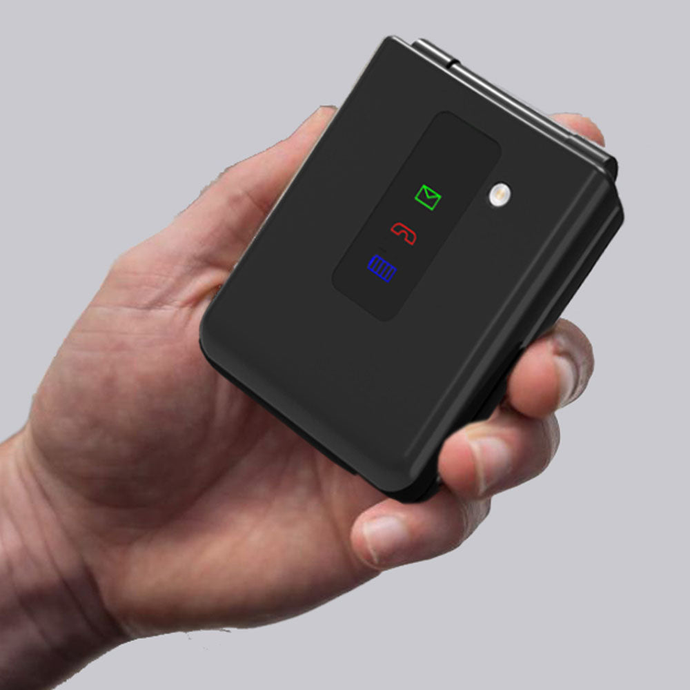 TTfone TT660 Flip Big Button Mobile with EE SIM, USB C Dock Charger