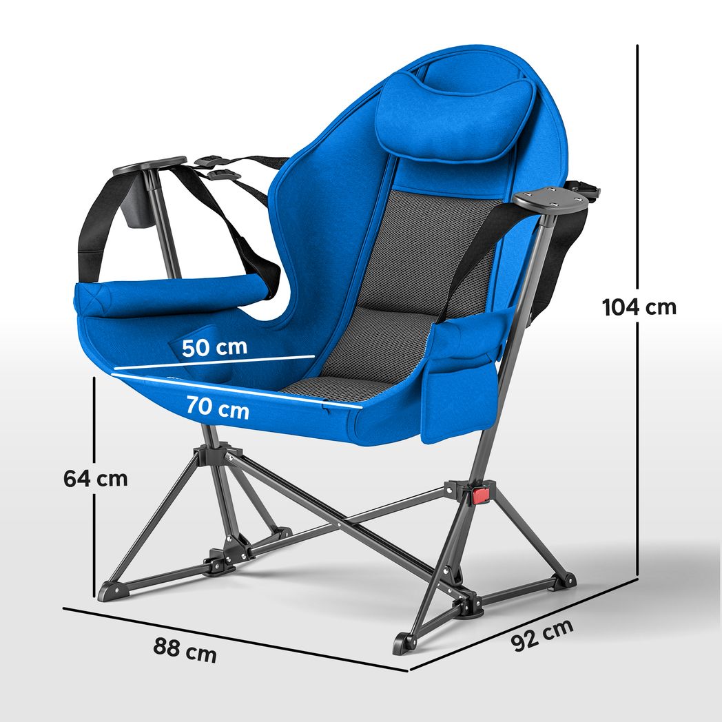 Outsunny Hammock Camping Chair Set of 2, Adjustable Back Camp Chair