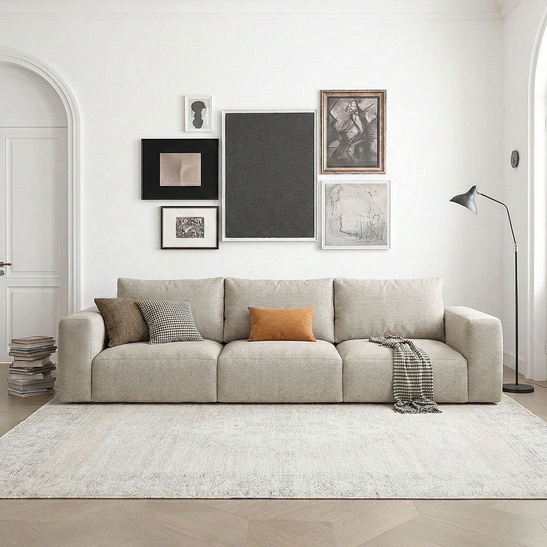 Lionel Two Seater Sofa, Linen