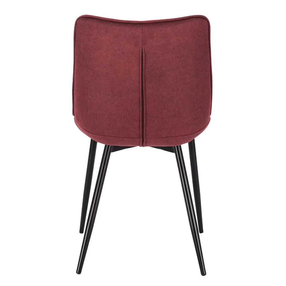 4PCs/Set Faux Leather/Fabric/Velvet/Linen Kitchen Chair  Dining Chairs Stable Metal Legs Upholstered Seat Kitchen Furniture
