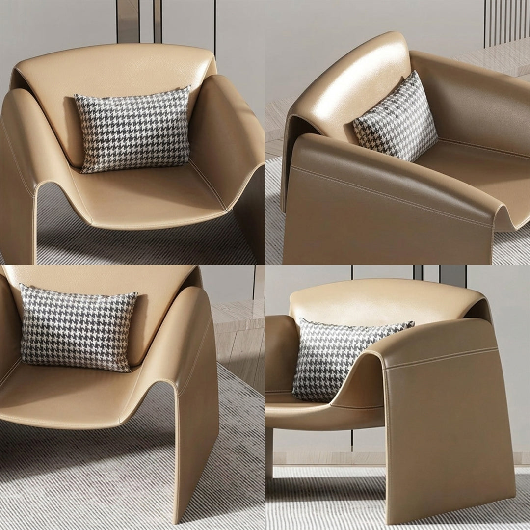 U Shape Armchair, Leather