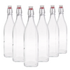 Bormioli Rocco Square Swing Top Bottle - 1 Litre - Set of 6