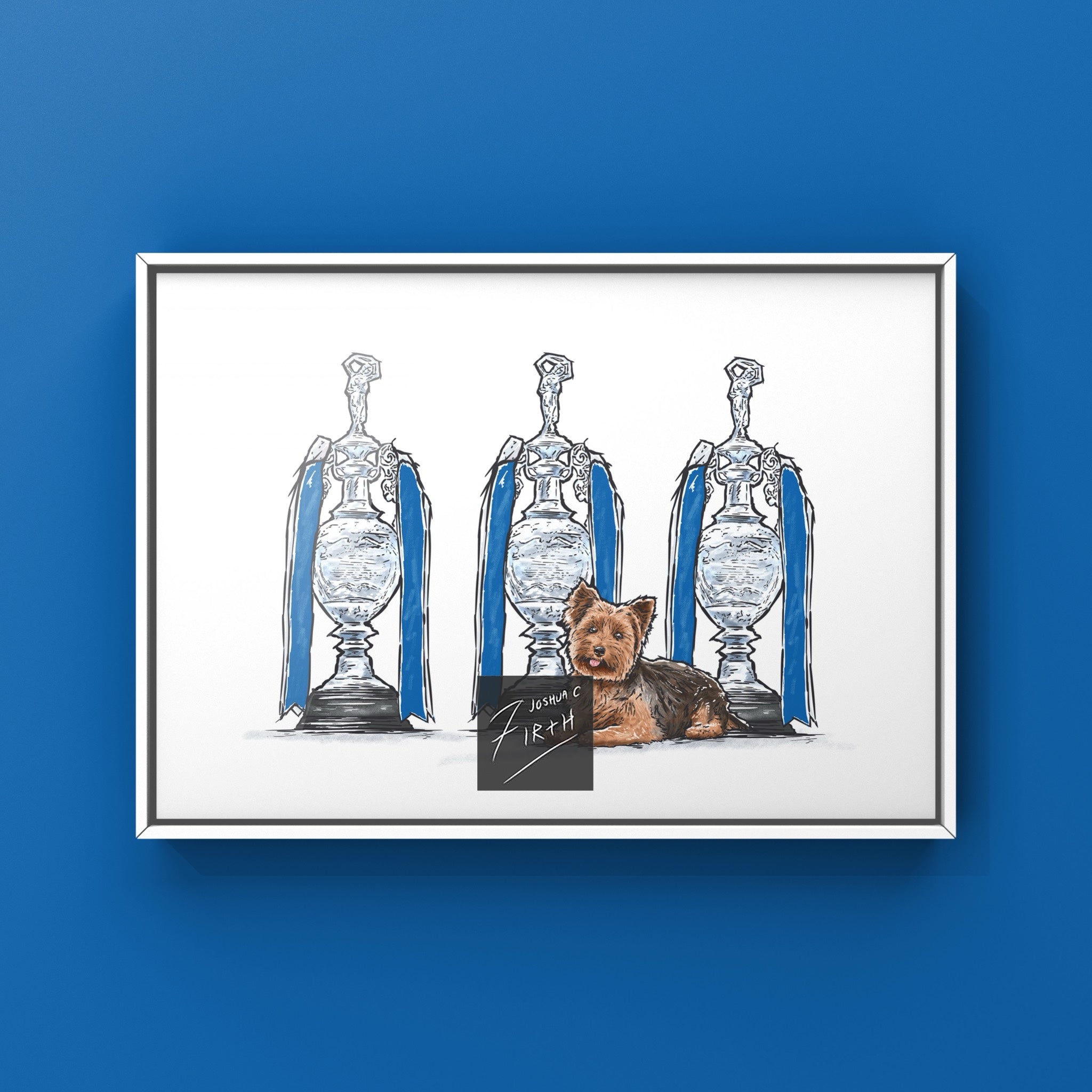 Huddersfield Inspired 3 Times Champions Yorkshire Terrier Football Print