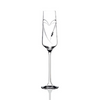 Diamante "Just For You" Champagne Flute with Heart Shaped Cutting - In Gift Box