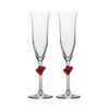 Stolzle Lausitz L'Amour Heart Champagne Flutes - Set of 2 - In Gift Box