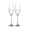 Diamante Champagne Flute Pair with Modena Spiral Cutting - In Gift Box