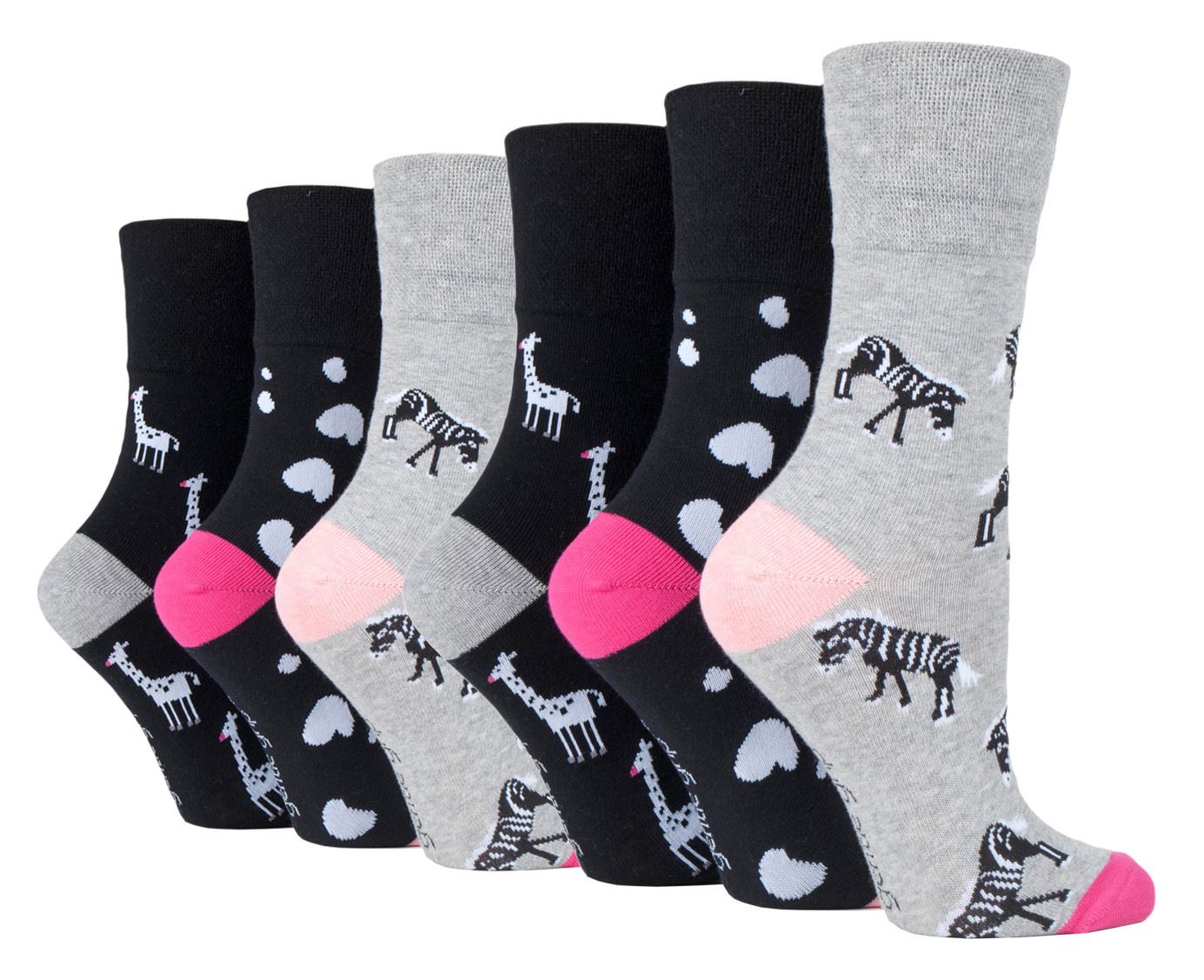 Gentle Grip - Ladies 6 Pack Socks