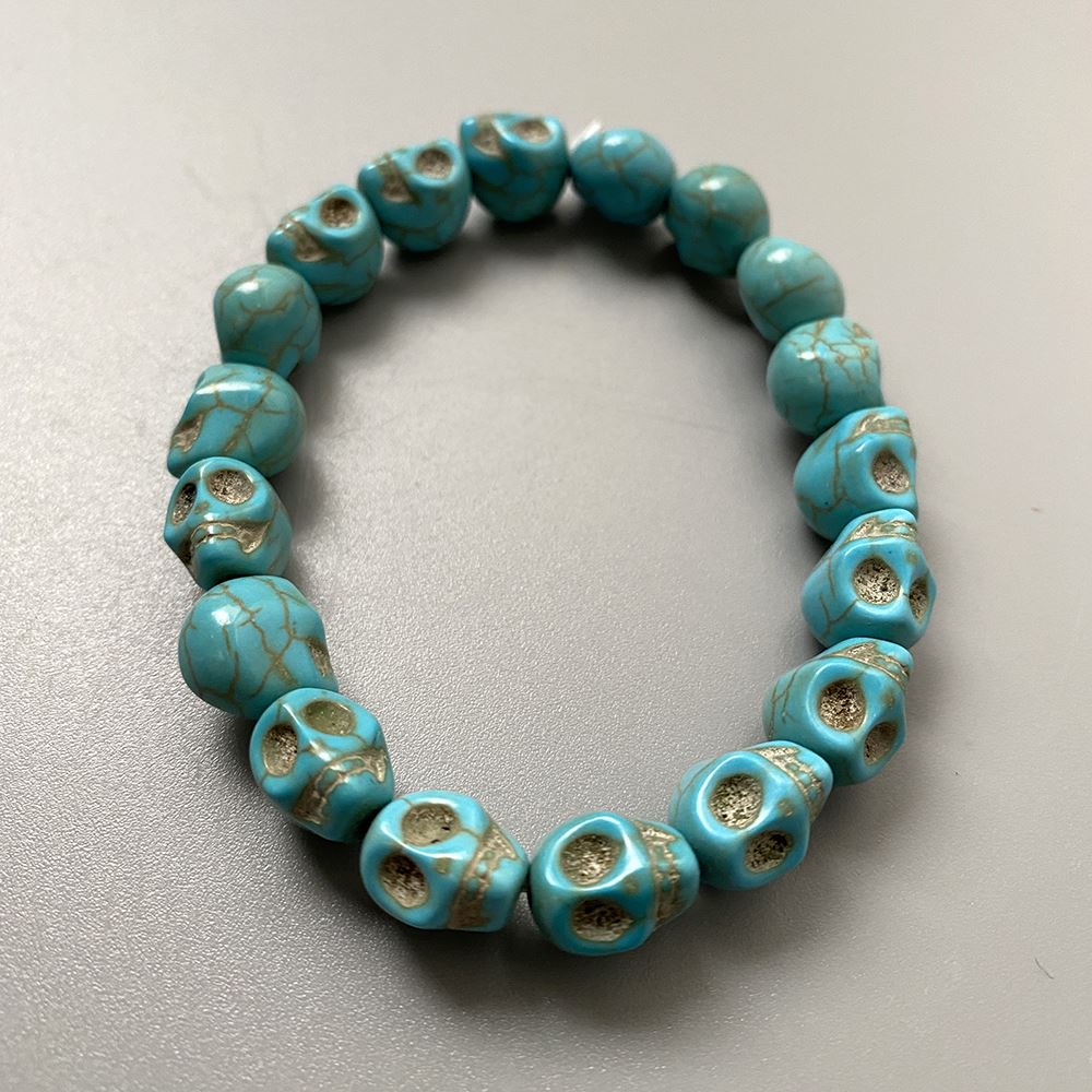 Skull Bracelet, Dyed Howlite