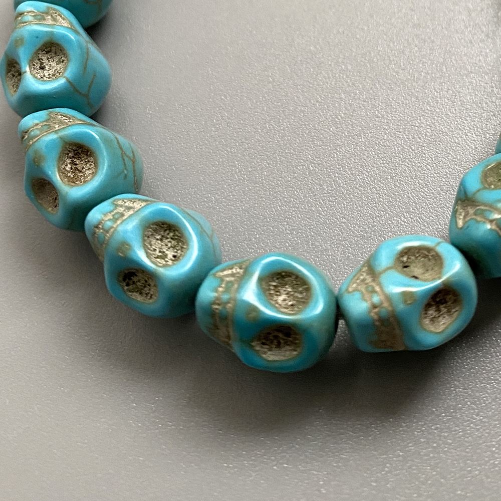 Skull Bracelet, Dyed Howlite