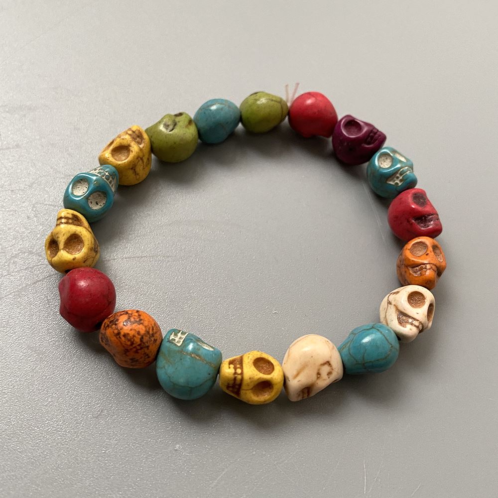 Skull Bracelet, Dyed Howlite