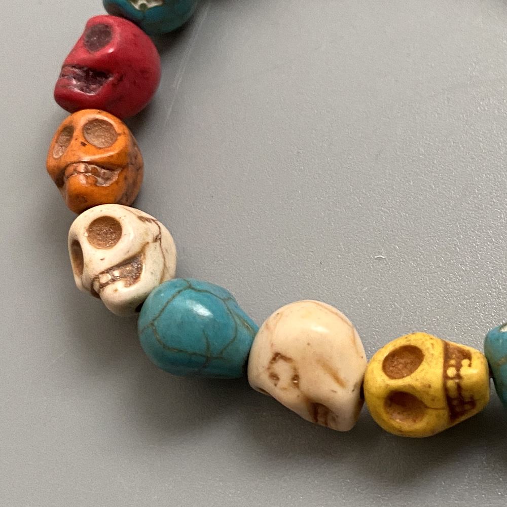 Skull Bracelet, Dyed Howlite