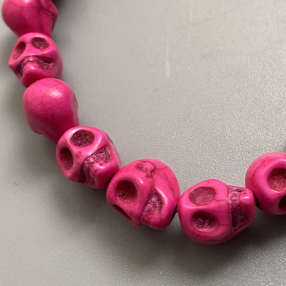 Skull Bracelet, Dyed Howlite