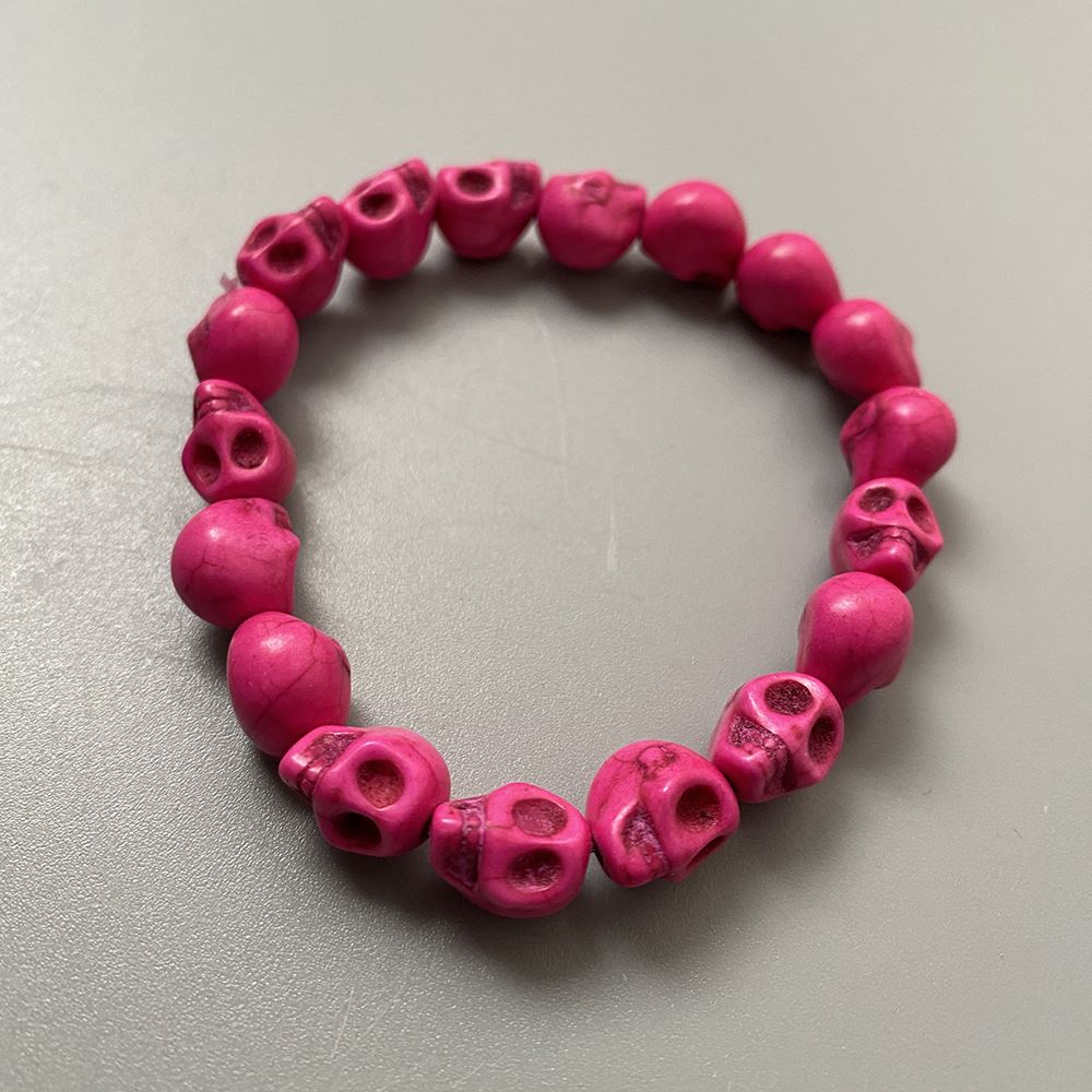 Skull Bracelet, Dyed Howlite