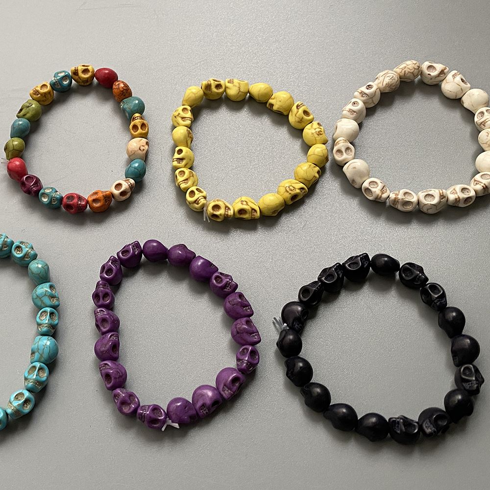 Skull Bracelet, Dyed Howlite