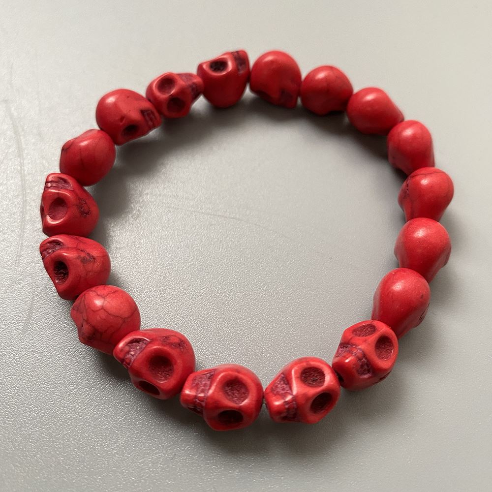 Skull Bracelet, Dyed Howlite