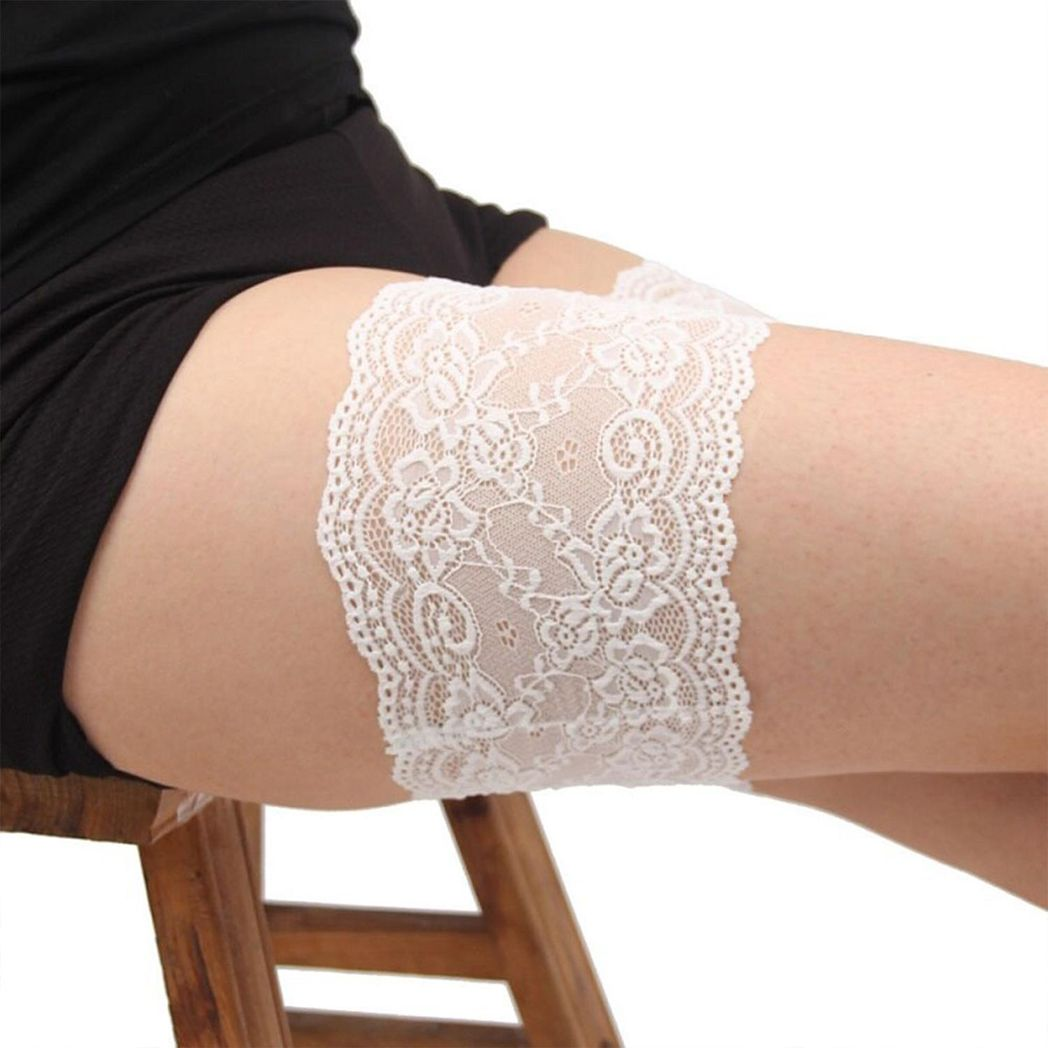 Aquarius Women's Lace Thigh Band with Anti-Slip Cellphone Pocket, Choose Colour