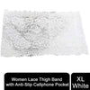 Aquarius Women's Lace Thigh Band with Anti-Slip Cellphone Pocket, Choose Colour